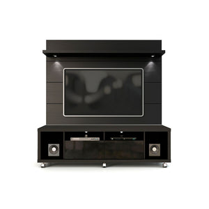 Cabrini TV Stand and Floating Wall TV Panel 1.8 in Black Gloss and Black Matte 2-1541382253 Manhattan Comfort