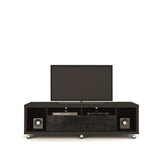 Cabrini TV Stand and Floating Wall TV Panel 1.8 in Black Gloss and Black Matte 2-1541382253 Manhattan Comfort