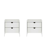 Coney Nightstand - Set of 2 in White 2-181GMC1 Manhattan Comfort