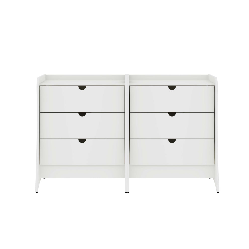 Coney Dresser  Set of 2 in White 2-182GMC1 Manhattan Comfort