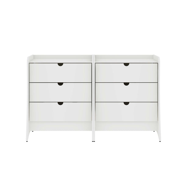 Coney Dresser  Set of 2 in White 2-182GMC1 Manhattan Comfort