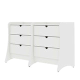 Coney Dresser  Set of 2 in White 2-182GMC1 Manhattan Comfort