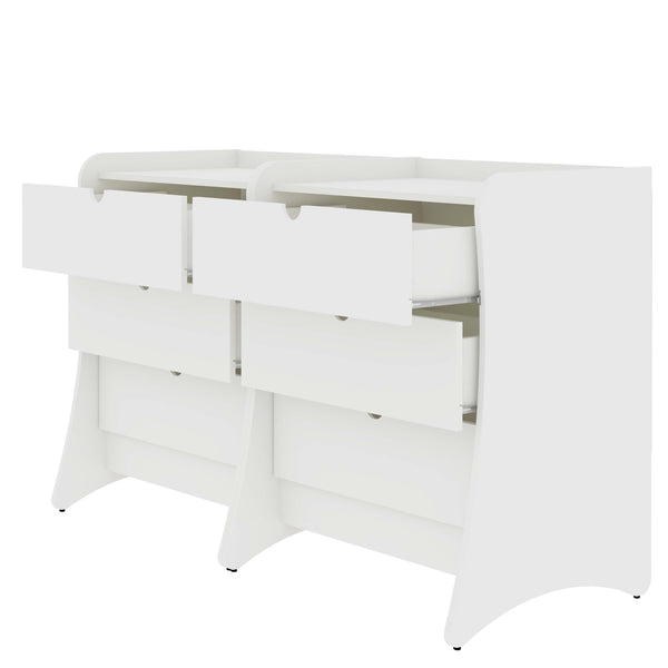 Coney Dresser  Set of 2 in White 2-182GMC1 Manhattan Comfort