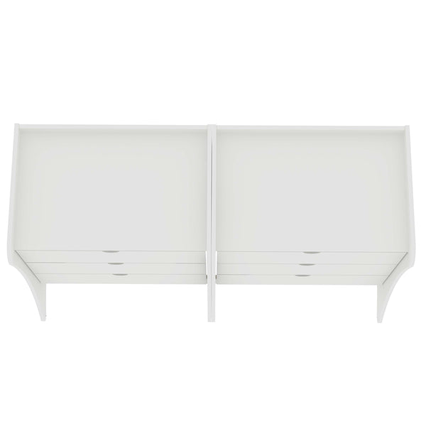 Coney Dresser  Set of 2 in White 2-182GMC1 Manhattan Comfort
