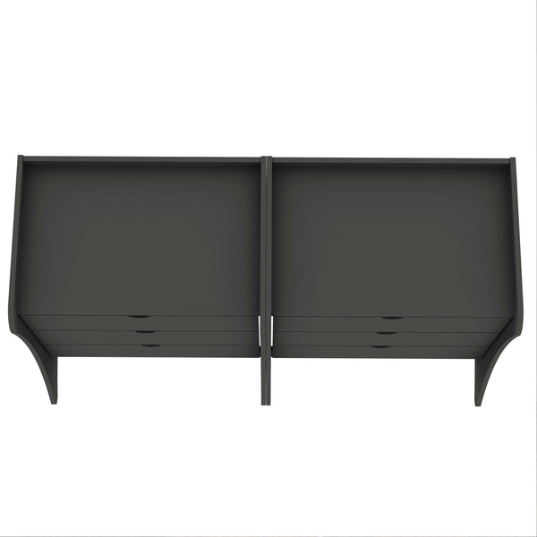 Coney Dresser Set of 2 in Grey 2-182GMC9 Manhattan Comfort