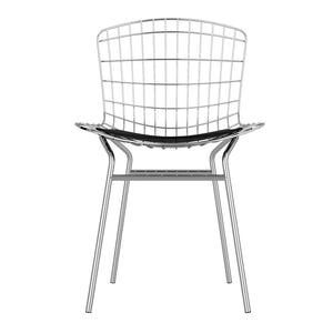 Manhattan Comfort Madeline Modern Chair, Set of 2 Silver and Black 2-197AMC1