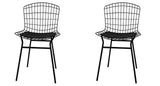 Manhattan Comfort Madeline Modern Chair, Set of 2 Black 2-197AMC3