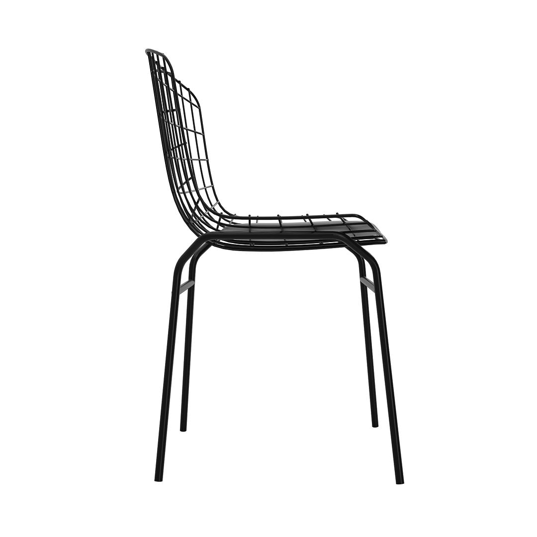 Manhattan Comfort Madeline Modern Chair, Set of 2 Black 2-197AMC3