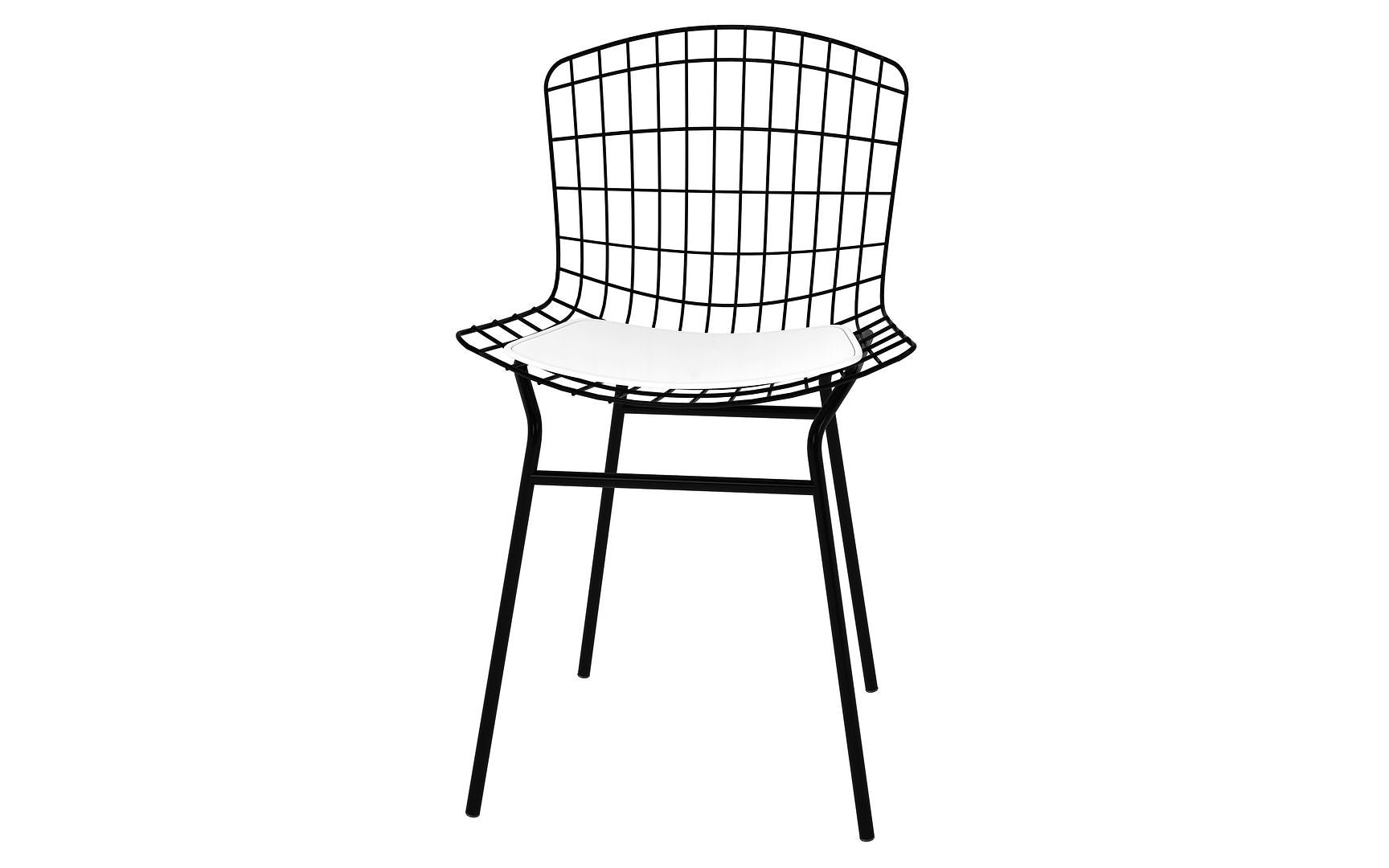 Manhattan Comfort Madeline Modern Chair, Set of 2 Black and White 2-197AMC4