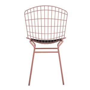 Manhattan Comfort Madeline Modern Chair, Set of 2 Rose Pink Gold and Black 2-197AMC5