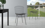 Manhattan Comfort Madeline Modern Chair, Set of 2 Charcoal Grey and Black 2-197AMC7