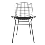 Manhattan Comfort Madeline Modern Chair, Set of 2 Charcoal Grey and Black 2-197AMC7