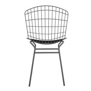 Manhattan Comfort Madeline Modern Chair, Set of 2 Charcoal Grey and White 2-197AMC8