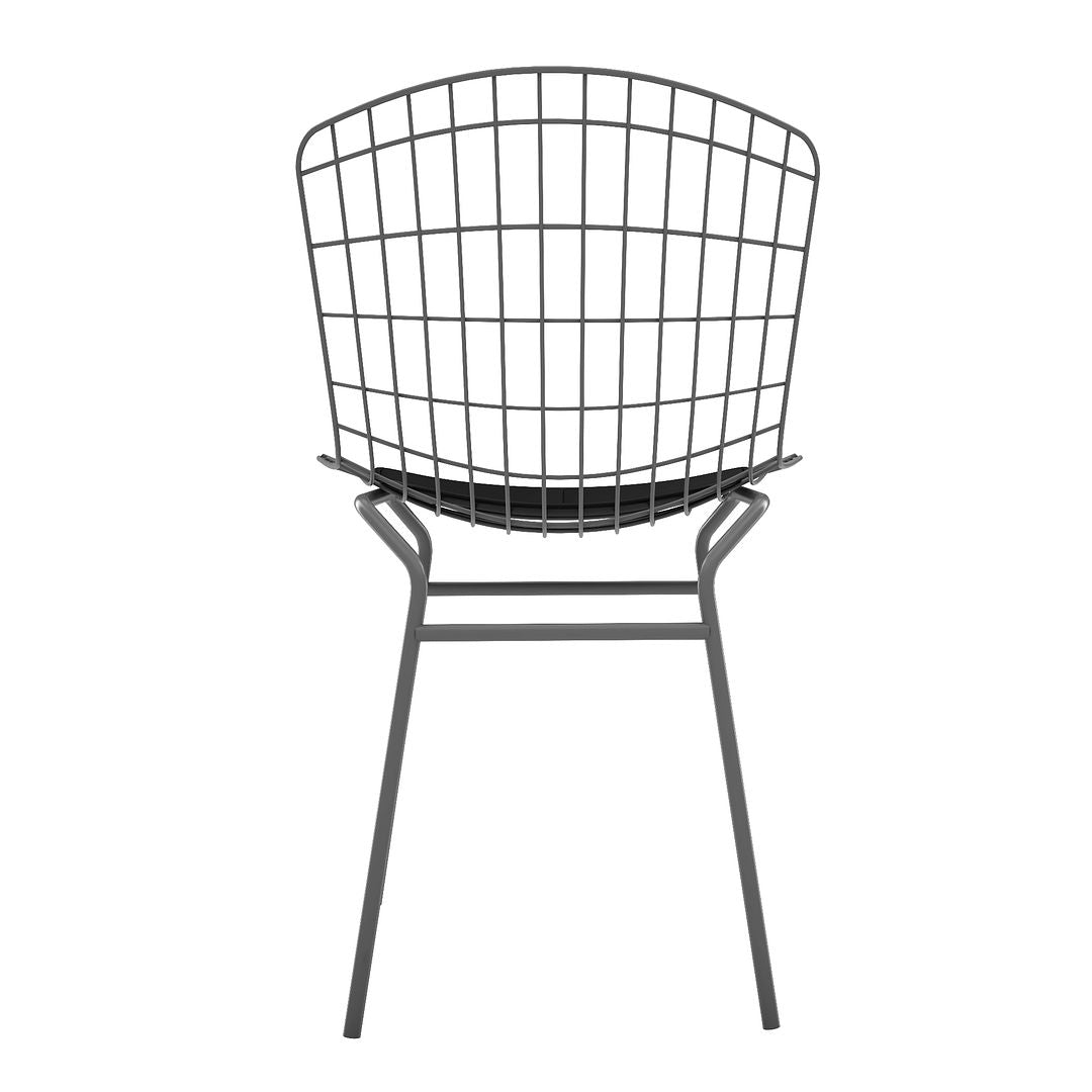 Manhattan Comfort Madeline Modern Chair, Set of 2 Charcoal Grey and White 2-197AMC8