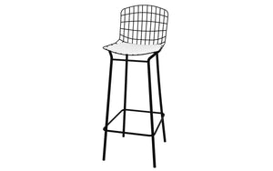 Manhattan Comfort Madeline Modern Barstool, Set of 2 Black and White 2-198AMC4