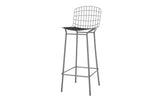 Manhattan Comfort Madeline Modern Barstool, Set of 2 Charcoal Grey and Black 2-198AMC7