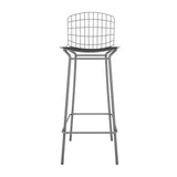 Manhattan Comfort Madeline Modern Barstool, Set of 2 Charcoal Grey and Black 2-198AMC7