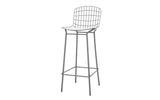 Manhattan Comfort Madeline Modern Barstool, Set of 2 Charcoal Grey and White 2-198AMC8