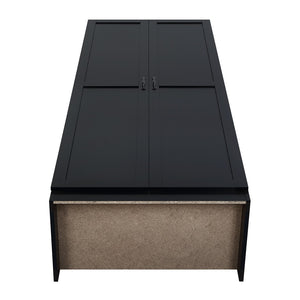 Manhattan Comfort 2-piece Modern Cornelia Storage Closet With 11 Adjustable Shelves For Effortless Organization And Style Black Mdf 2-23bc-bk