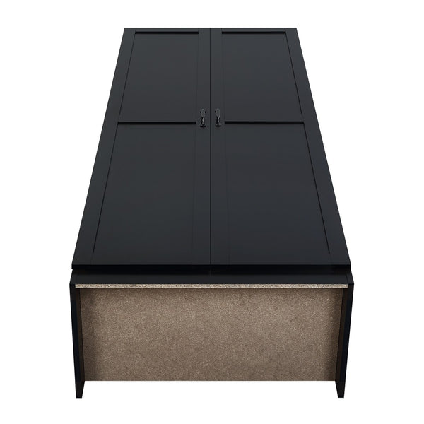 Manhattan Comfort 2-piece Modern Cornelia Storage Closet With 11 Adjustable Shelves For Effortless Organization And Style Black Mdf 2-23bc-bk