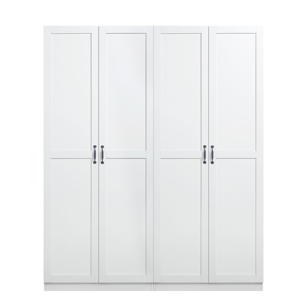Manhattan Comfort 2-piece Modern Cornelia Storage Closet With 11 Adjustable Shelves For Effortless Organization And Style White Mdf 2-23bc-wh