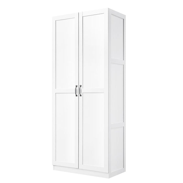 Manhattan Comfort Hopkins Modern Storage Closet - Set of 2 White 2-23GLF-WH