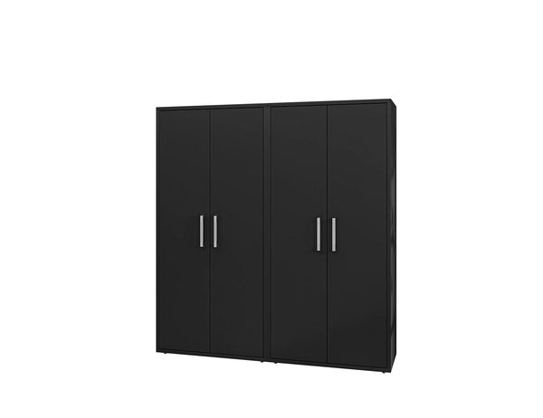 Manhattan Comfort Eiffel Modern Garage Cabinets - Set of 2 Matte Black 2-250BMC8