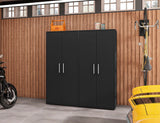 Manhattan Comfort Eiffel Modern Garage Cabinets - Set of 2 Matte Black 2-250BMC8