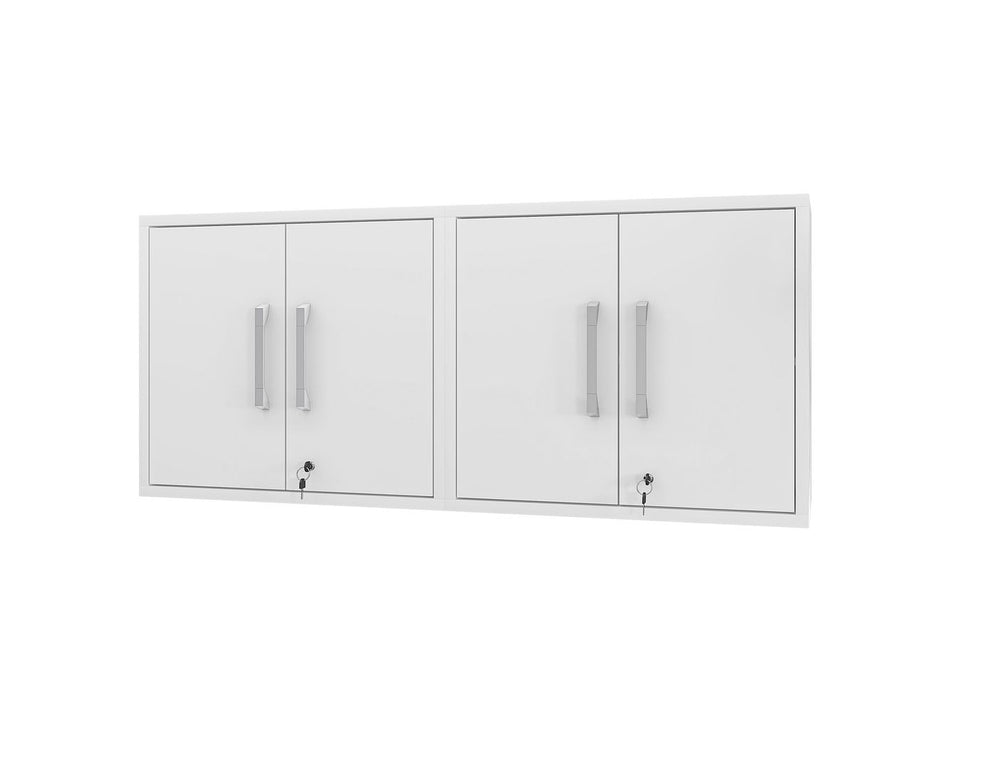 Manhattan Comfort Eiffel Modern Floating Garage Cabinets - Set of 2 White 2-251BMC6
