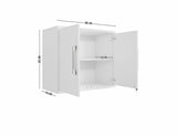 Manhattan Comfort Eiffel Modern Floating Garage Cabinets - Set of 2 White 2-251BMC6