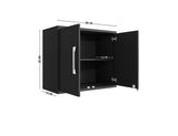 Manhattan Comfort Eiffel Modern Floating Garage Cabinets - Set of 2 Matte Black 2-251BMC8