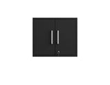 Manhattan Comfort Eiffel Modern Floating Garage Cabinets - Set of 2 Matte Black 2-251BMC8