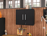 Manhattan Comfort Eiffel Modern Floating Garage Cabinets - Set of 2 Matte Black 2-251BMC8