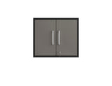 Manhattan Comfort Eiffel Modern Floating Garage Cabinets - Set of 2 Matte Black and Grey 2-251BMC85