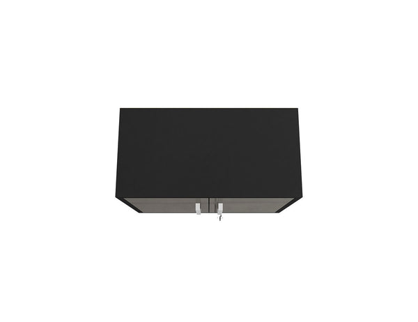 Manhattan Comfort Eiffel Modern Floating Garage Cabinets - Set of 2 Matte Black and Grey 2-251BMC85