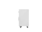 Manhattan Comfort Eiffel Modern Mobile Garage Cabinets - Set of 2 White 2-252BMC6