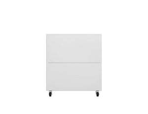 Manhattan Comfort Eiffel Modern Mobile Garage Cabinets - Set of 2 White 2-252BMC6