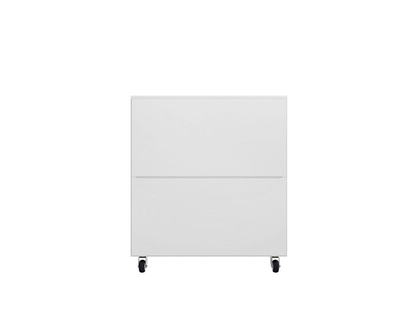 Manhattan Comfort Eiffel Modern Mobile Garage Cabinets - Set of 2 White 2-252BMC6