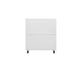 Manhattan Comfort Eiffel Modern Mobile Garage Cabinets - Set of 2 White 2-252BMC6