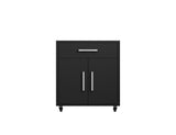 Manhattan Comfort Eiffel Modern Mobile Garage Cabinets - Set of 2 Matte Black 2-252BMC8