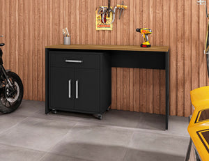 Manhattan Comfort Eiffel Modern Garage Work Station - Set of 2 Matte Black 2-259BMC8
