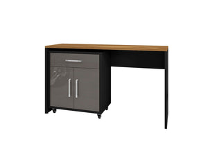 Manhattan Comfort Eiffel Modern Garage Work Station - Set of 2 Matte Black and Grey 2-259BMC85