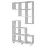 Manhattan Comfort Cascavel Mid-Century Modern Bookcase White 2-26AMC6