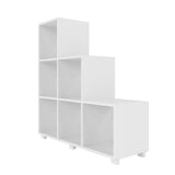 Manhattan Comfort Cascavel Mid-Century Modern Bookcase White 2-26AMC6