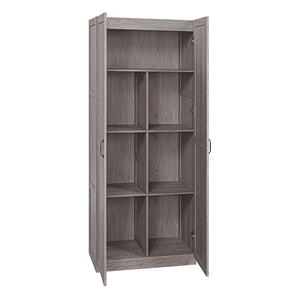 Manhattan Comfort Cornelia Modern Storage Closet With 14 Adjustable Shelves - Effortless Elegance For Any Space Weathered Grey Mdf 2-2bc-gy