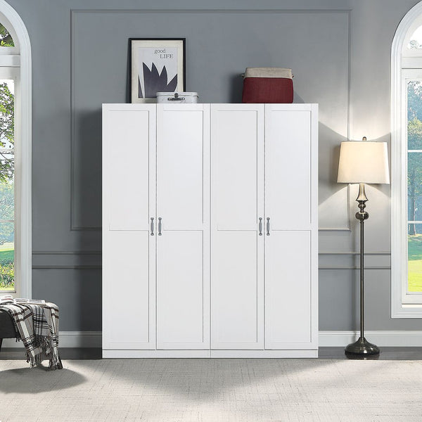 Manhattan Comfort Hopkins Modern Wardrobe White 2-2GLF-WH