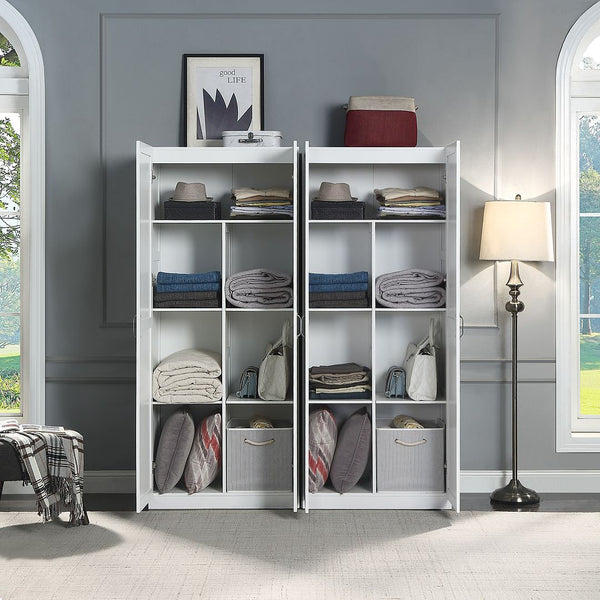 Manhattan Comfort Hopkins Modern Wardrobe White 2-2GLF-WH