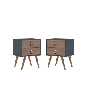 Amber Nightstand in Blue and Nature (Set of 2) 2-302GFX2 Manhattan Comfort