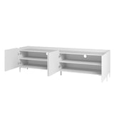 Bogardus 2-Piece TV Stand Living Room Set in White 2-3182AMC86 Manhattan Comfort