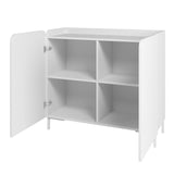 Bogardus 2-Piece TV Stand Living Room Set in White 2-3182AMC86 Manhattan Comfort